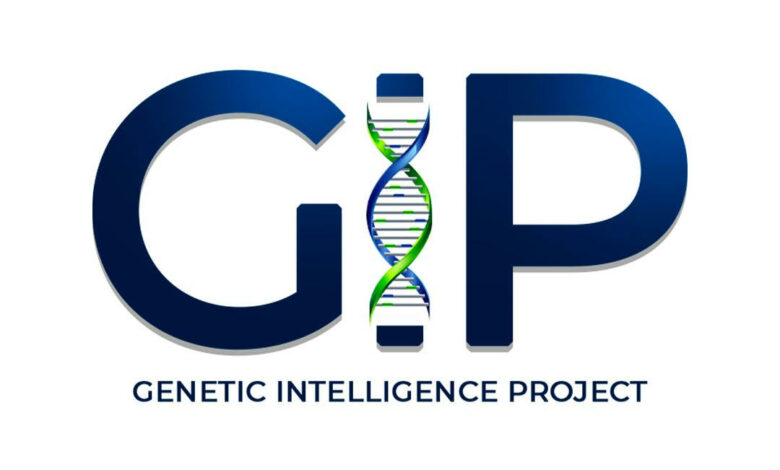 Imagem de fundo branco com o logotipo da GIP - Genetic Inteligence Project - Superdotação e altas habilidades